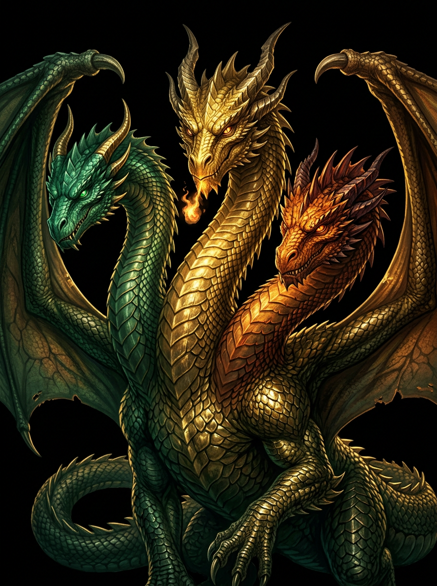 Zmey Gorynych — three-headed dragon